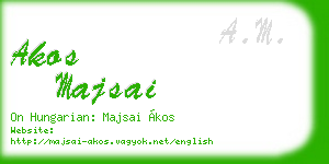 akos majsai business card